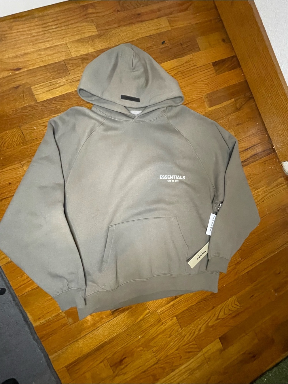Fear of God Essentials Olive Green Pullover Hoodie